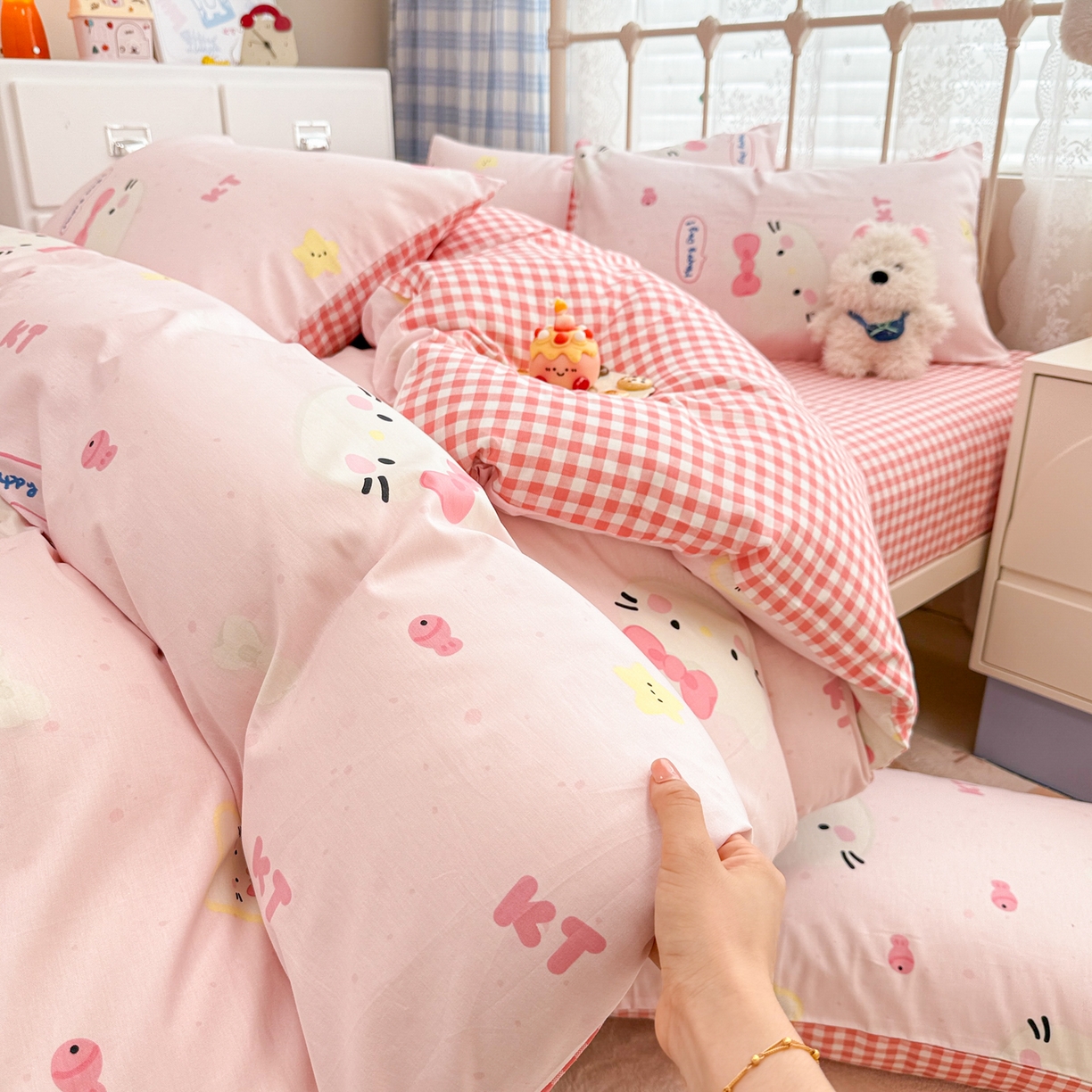 91家纺网 家纺一手货源 找家纺 （总）女子家纺 2026新款12868全棉纯棉斜纹四件套