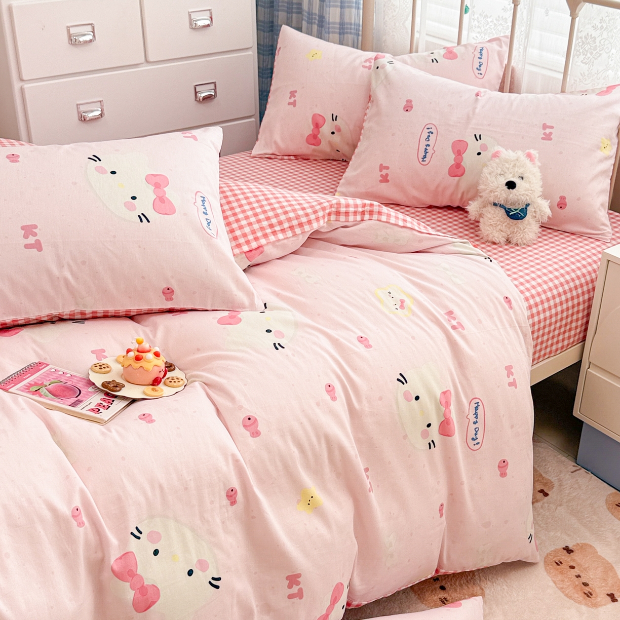 91家纺网 家纺一手货源 找家纺 （总）女子家纺 2026新款12868全棉纯棉斜纹四件套