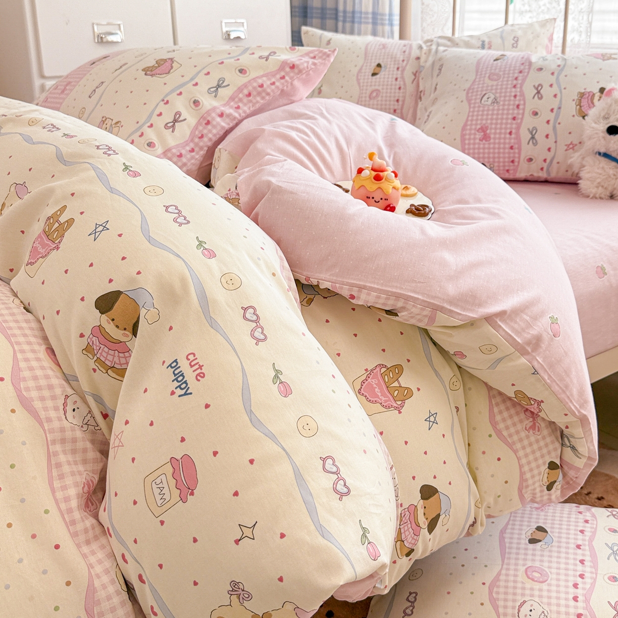 91家纺网 家纺一手货源 找家纺 （总）女子家纺 2026新款12868全棉纯棉斜纹四件套