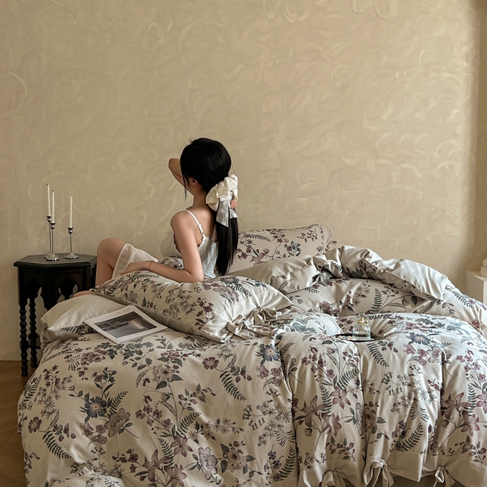 91家纺网 家纺一手货源 找家纺 （总）漫仙阁家纺 2026新款蝴蝶结汉麻四件套