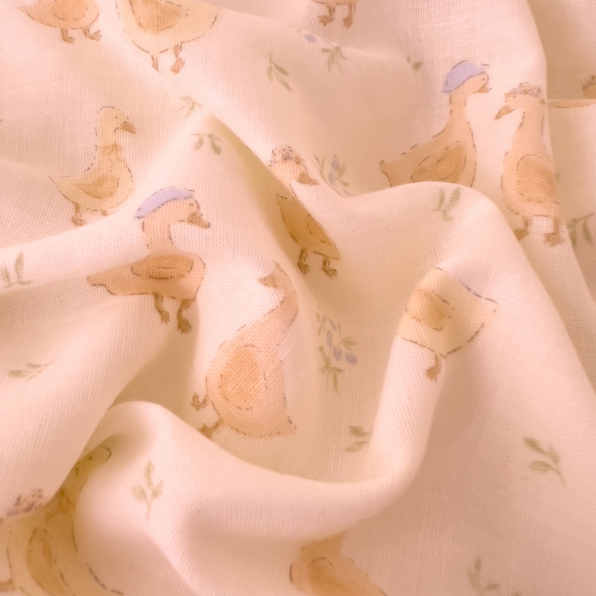 91家纺网 家纺一手货源 找家纺 DoDo 兜兜 2026新款全棉纯棉小温暖双层纱四件套【可定做尺寸】快乐鸭