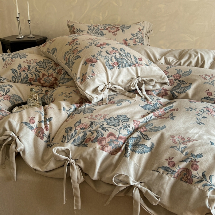 91家纺网 家纺一手货源 找家纺 （总）漫仙阁家纺 2026新款蝴蝶结汉麻四件套