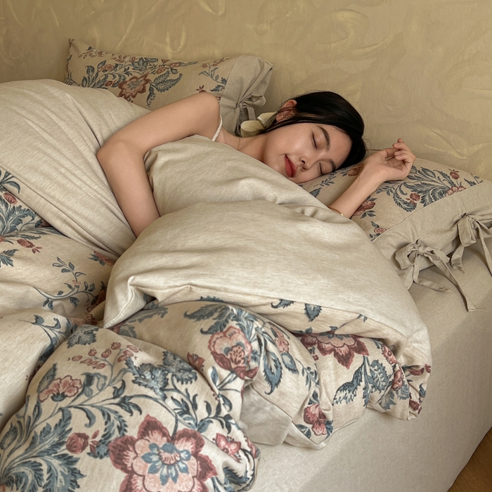 91家纺网 家纺一手货源 找家纺 （总）漫仙阁家纺 2026新款蝴蝶结汉麻四件套