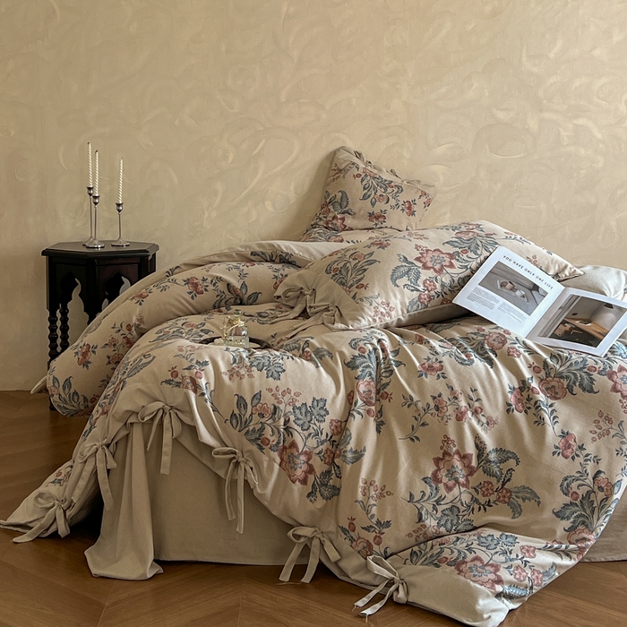 91家纺网 家纺一手货源 找家纺 （总）漫仙阁家纺 2026新款蝴蝶结汉麻四件套