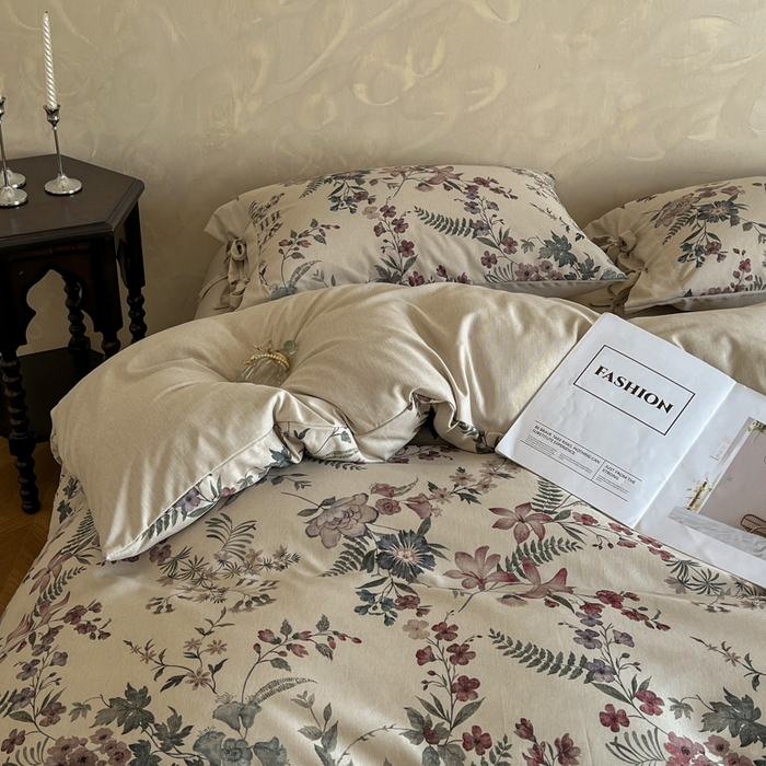 91家纺网 家纺一手货源 找家纺 漫仙阁家纺 2026新款蝴蝶结汉麻四件套 弦野