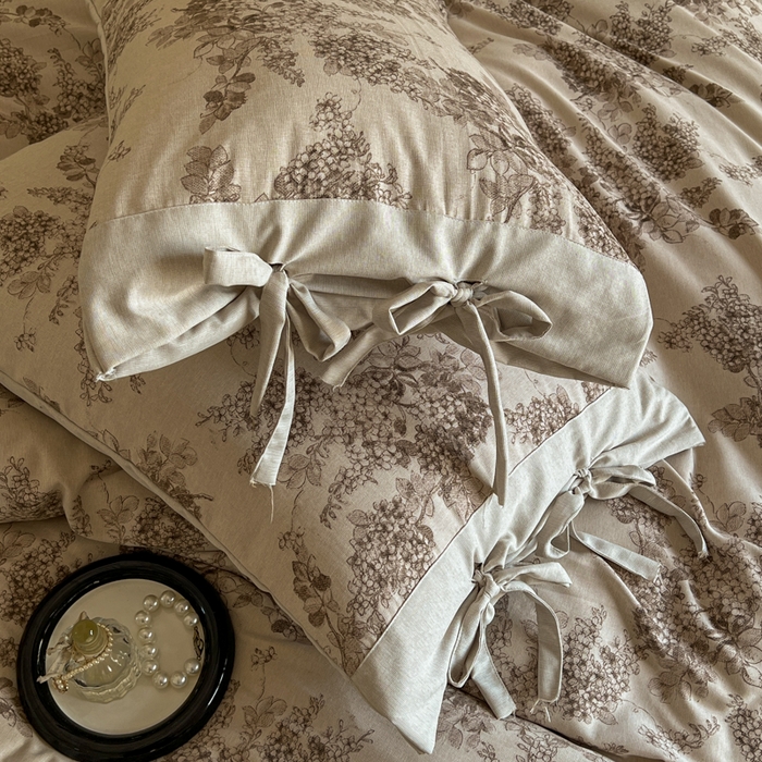 91家纺网 家纺一手货源 找家纺 漫仙阁家纺 2026新款蝴蝶结汉麻四件套 雅梦