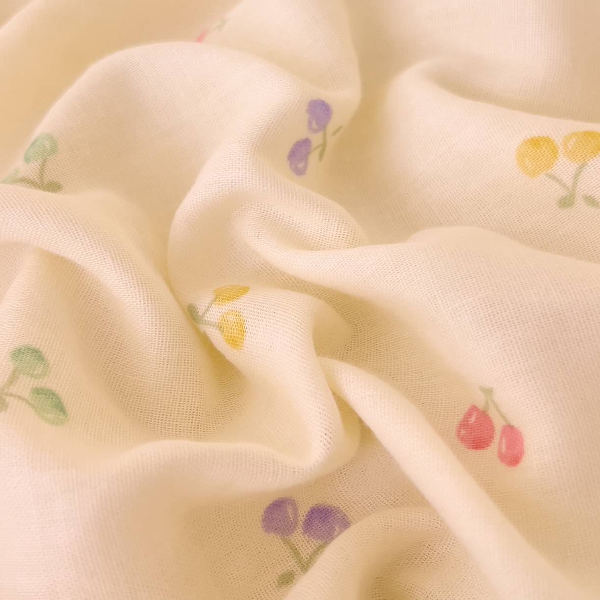 91家纺网 家纺一手货源 找家纺 DoDo 兜兜 2026新款全棉纯棉小温暖双层纱四件套【可定做尺寸】五彩樱桃