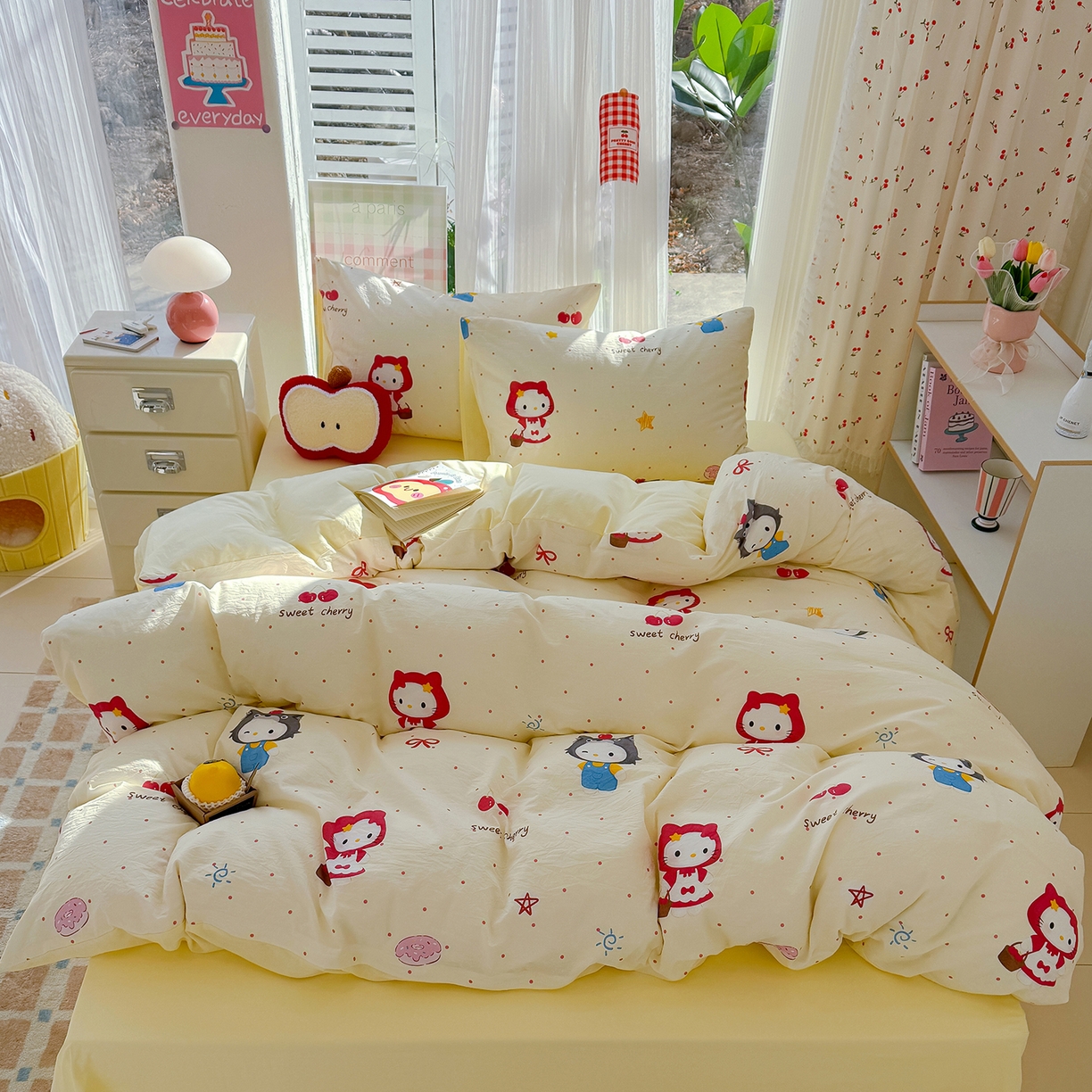 91家纺网 家纺一手货源 找家纺 （总）颜选 2026新款仿棉105克加厚水洗棉四件套-有买家秀