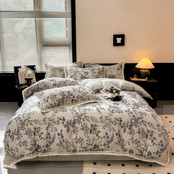 91家纺网 家纺一手货源 找家纺 （总）漫仙阁家纺 2026新款流苏亚麻四件套