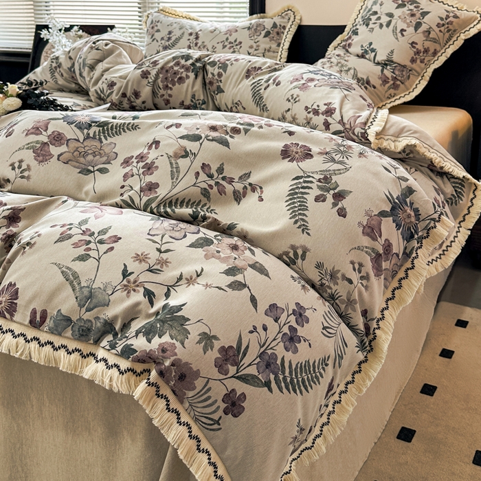 91家纺网 家纺一手货源 找家纺 （总）漫仙阁家纺 2026新款流苏亚麻四件套