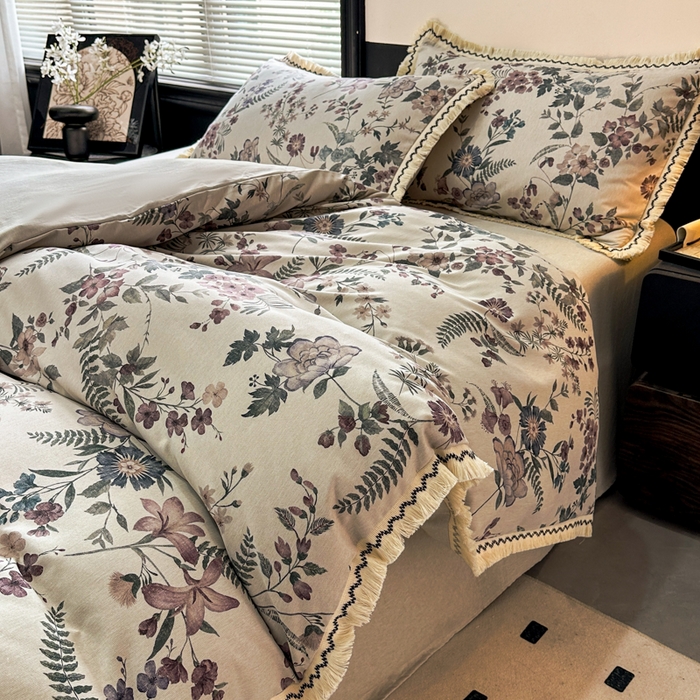 91家纺网 家纺一手货源 找家纺 （总）漫仙阁家纺 2026新款流苏亚麻四件套