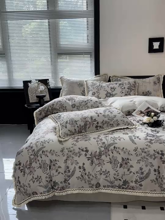 91家纺网 家纺一手货源 找家纺 （总）漫仙阁家纺 2026新款流苏亚麻四件套