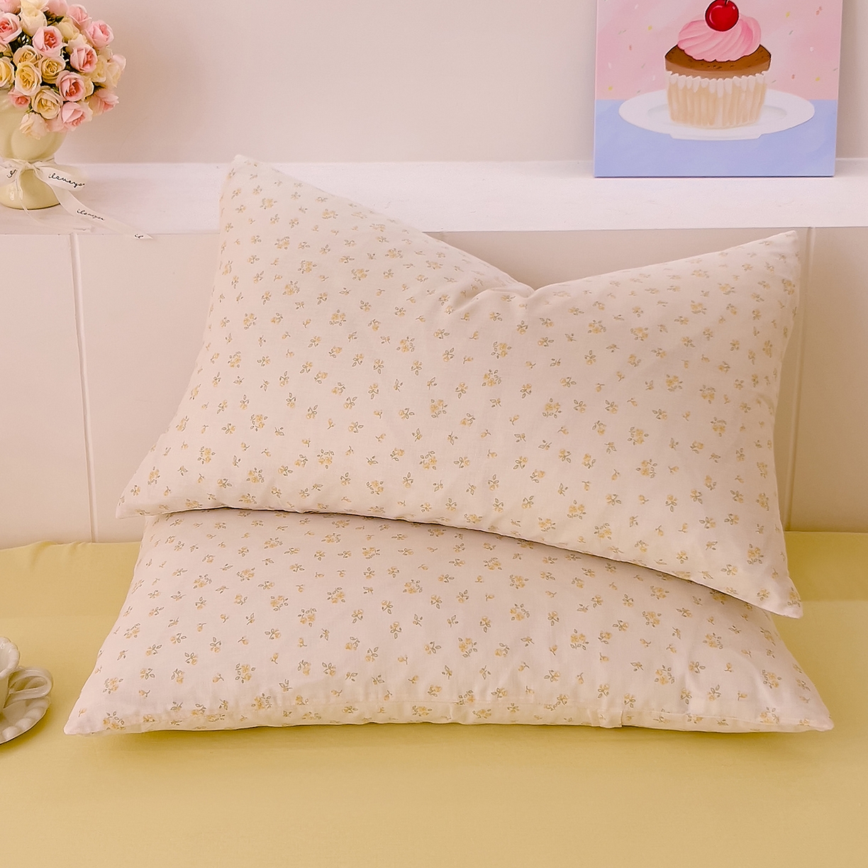 91家纺网 家纺一手货源 找家纺 DoDo 兜兜 2026新款全棉纯棉小温暖双层纱四件套【可定做尺寸】邂逅-黄