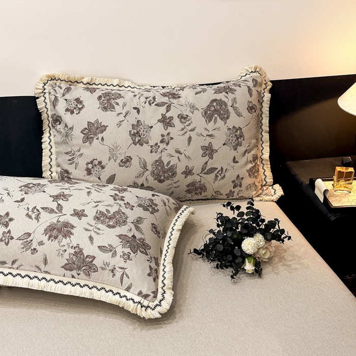 91家纺网 家纺一手货源 找家纺 漫仙阁家纺 2026新款流苏亚麻四件套 花涧雨