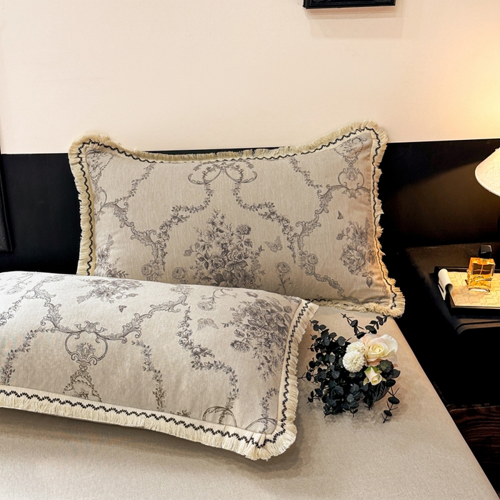 91家纺网 家纺一手货源 找家纺 漫仙阁家纺 2026新款流苏亚麻四件套 皇室