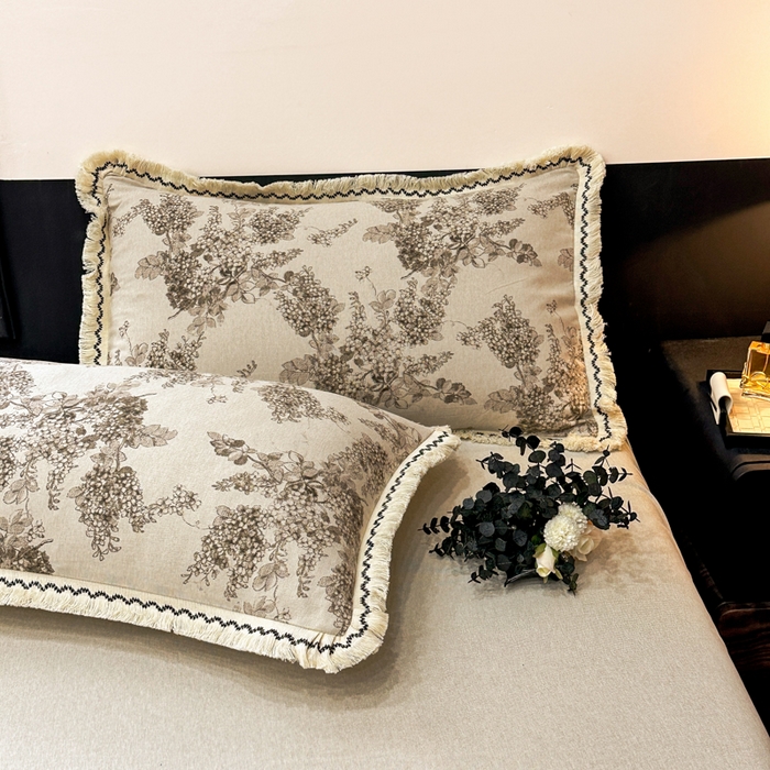 91家纺网 家纺一手货源 找家纺 漫仙阁家纺 2026新款流苏亚麻四件套 静舍