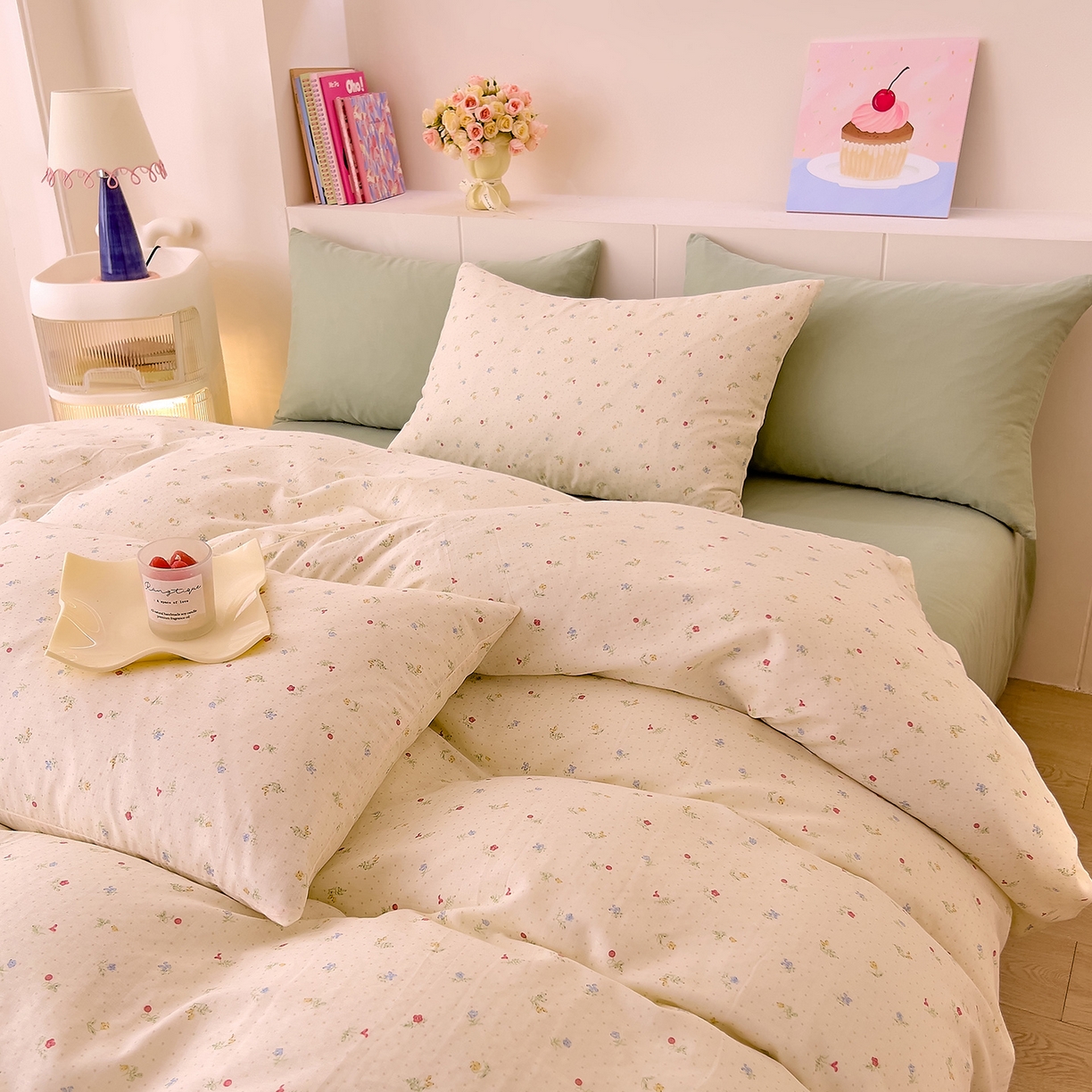 91家纺网 家纺一手货源 找家纺 DoDo 兜兜 2026新款全棉纯棉小温暖双层纱四件套【可定做尺寸】雅颜