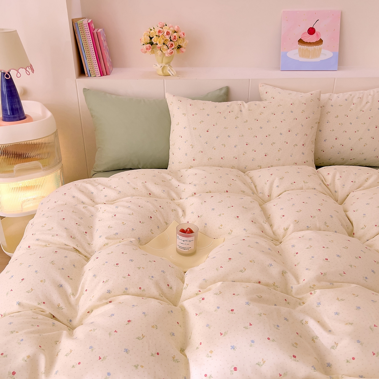 91家纺网 家纺一手货源 找家纺 DoDo 兜兜 2026新款全棉纯棉小温暖双层纱四件套【可定做尺寸】雅颜