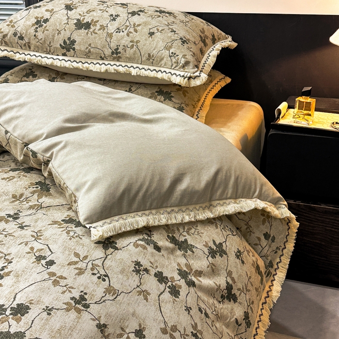 91家纺网 家纺一手货源 找家纺 漫仙阁家纺 2026新款流苏亚麻四件套 熙美