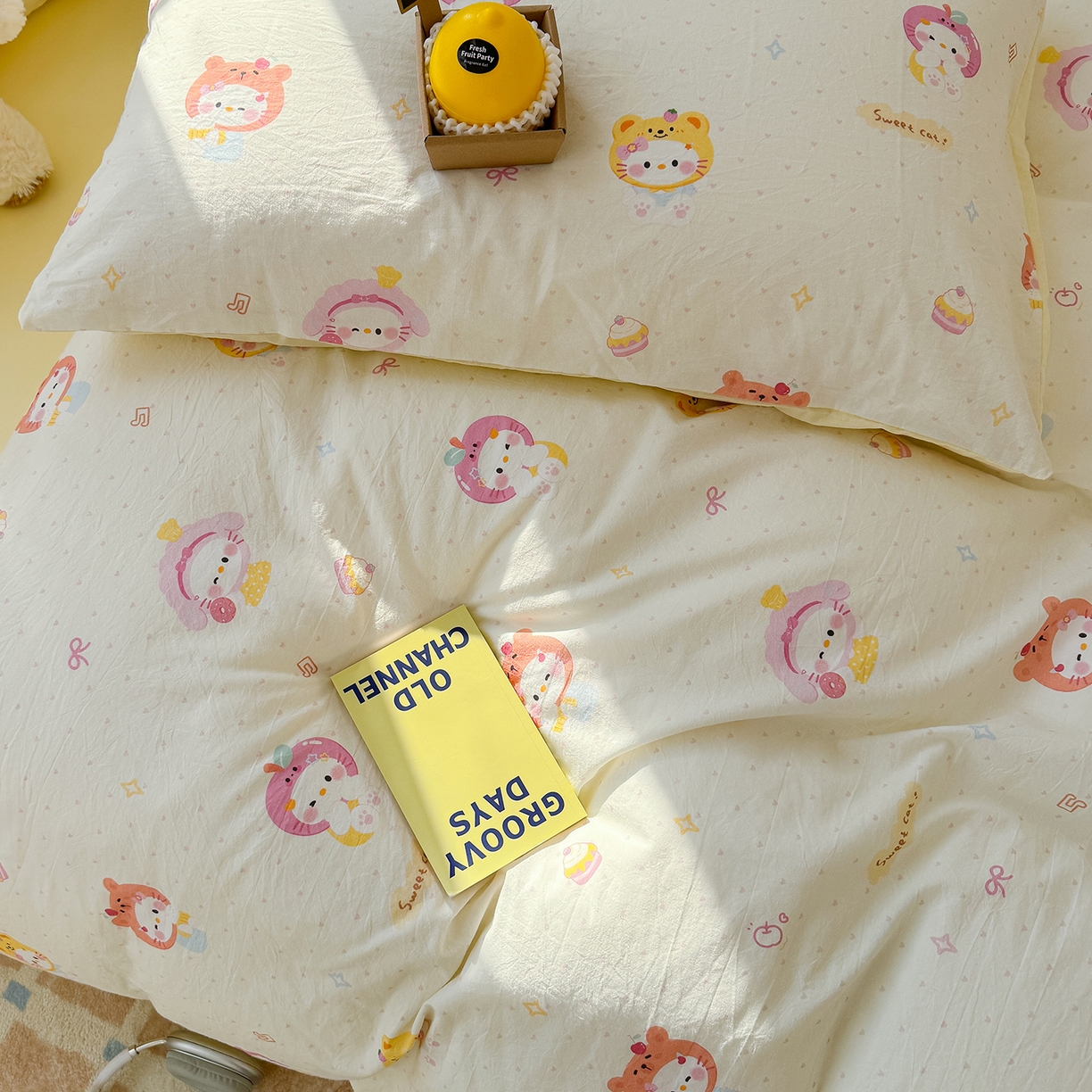 91家纺网 家纺一手货源 找家纺 颜选 2026新款仿棉105克加厚水洗棉四件套-有买家秀 幸运猫