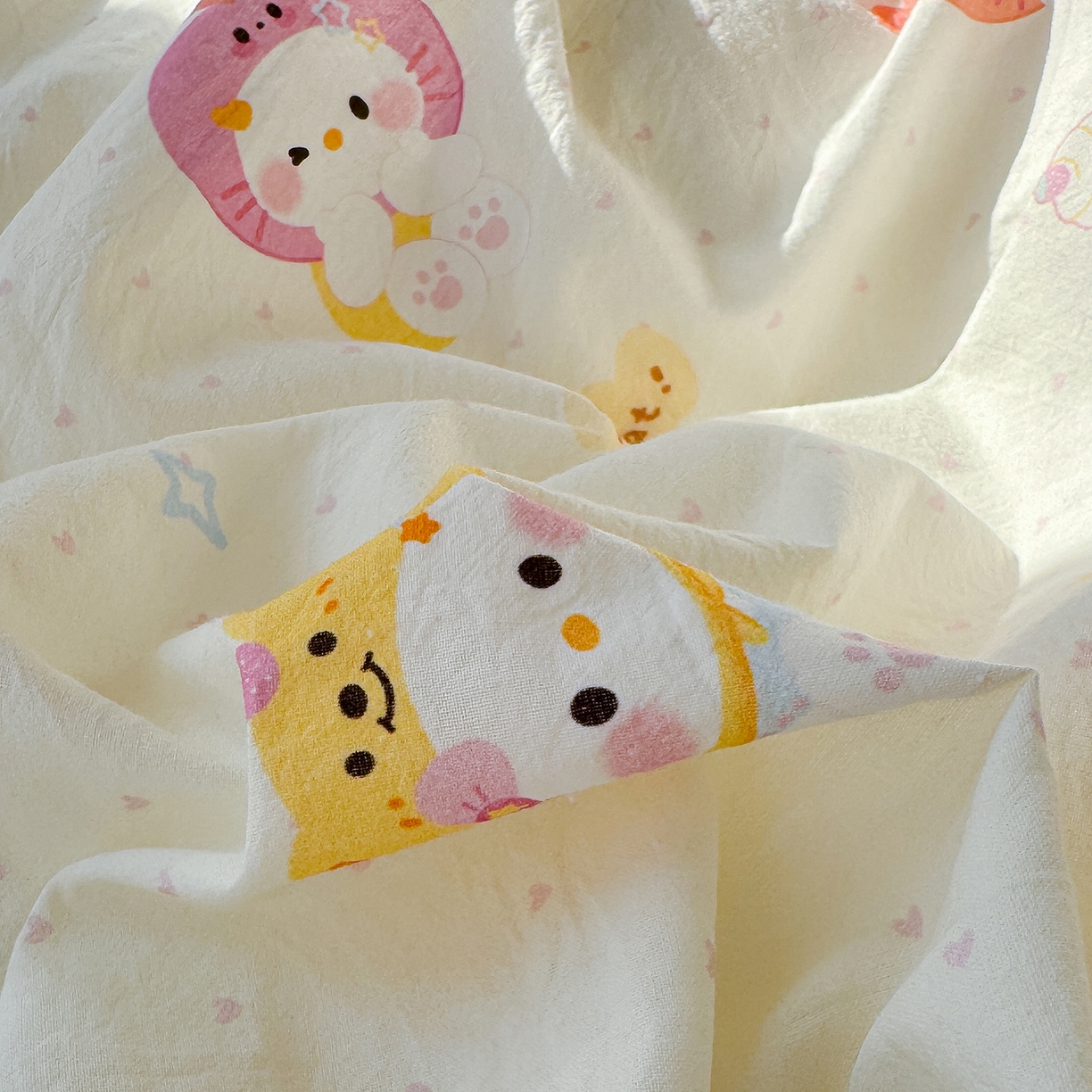 91家纺网 家纺一手货源 找家纺 颜选 2026新款仿棉105克加厚水洗棉四件套-有买家秀 幸运猫