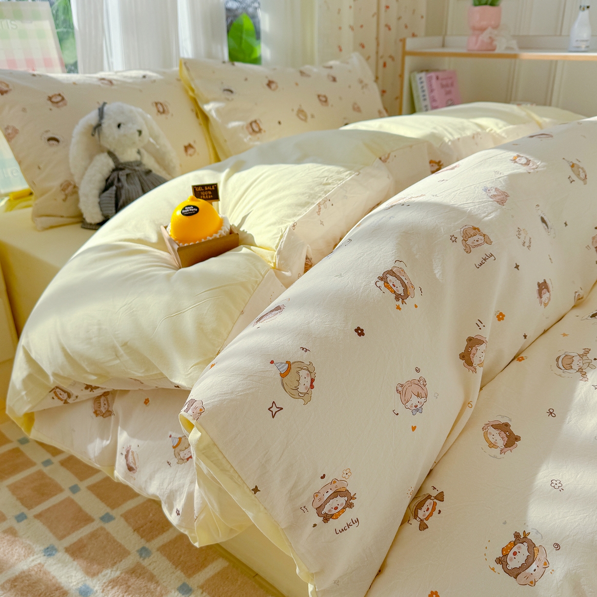 颜选 2026新款仿棉105克加厚水洗棉四件套-有买家秀 小町