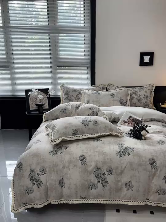 91家纺网 家纺一手货源 找家纺 漫仙阁家纺 2026新款流苏亚麻四件套 絮语