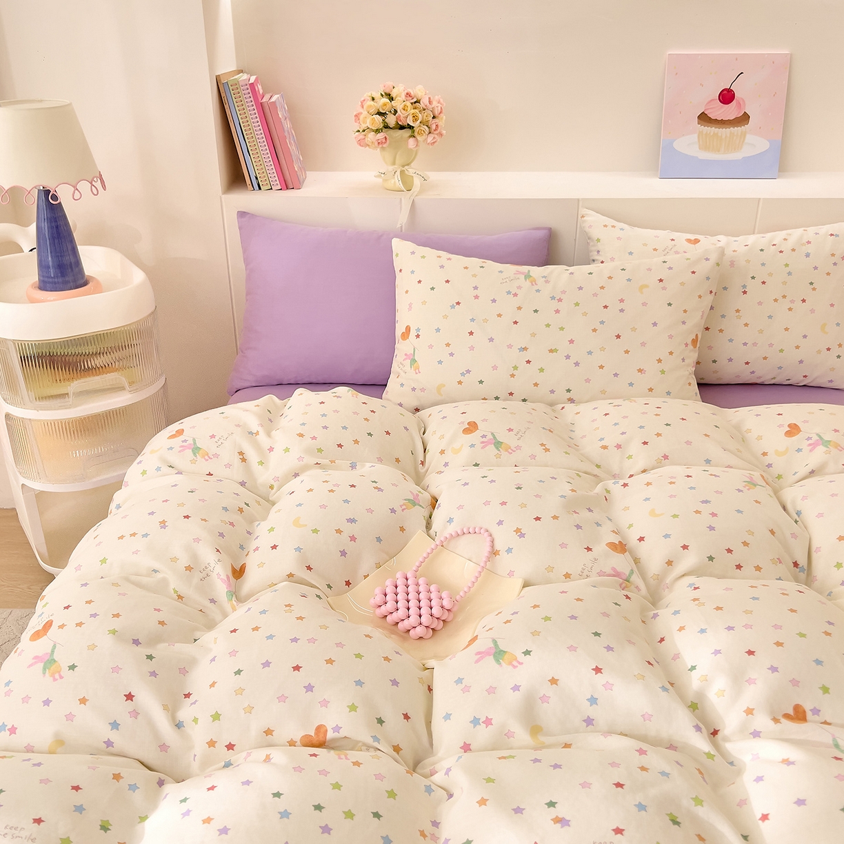 91家纺网 家纺一手货源 找家纺 （总）DoDo 兜兜 2026新款全棉纯棉小温暖双层纱四件套【可定做尺寸】