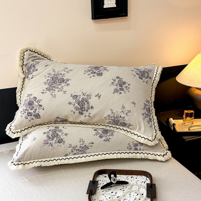 91家纺网 家纺一手货源 找家纺 漫仙阁家纺 2026新款流苏亚麻四件套 纸月