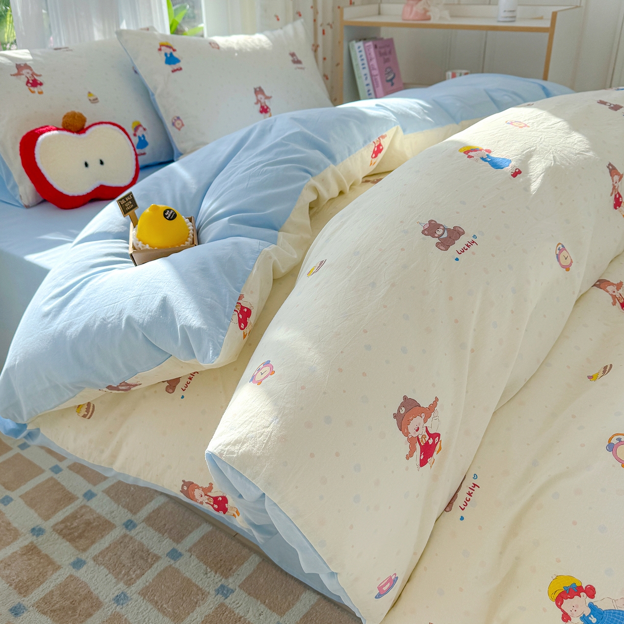 颜选 2026新款仿棉105克加厚水洗棉四件套-有买家秀 小女孩