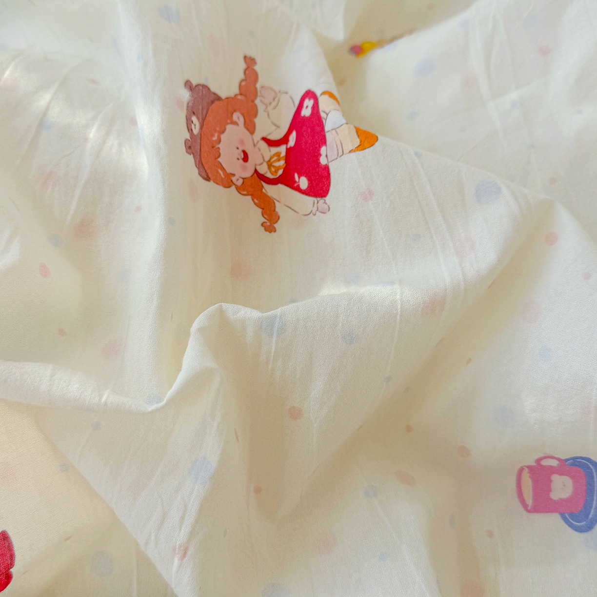 91家纺网 家纺一手货源 找家纺 颜选 2026新款仿棉105克加厚水洗棉四件套-有买家秀 小女孩