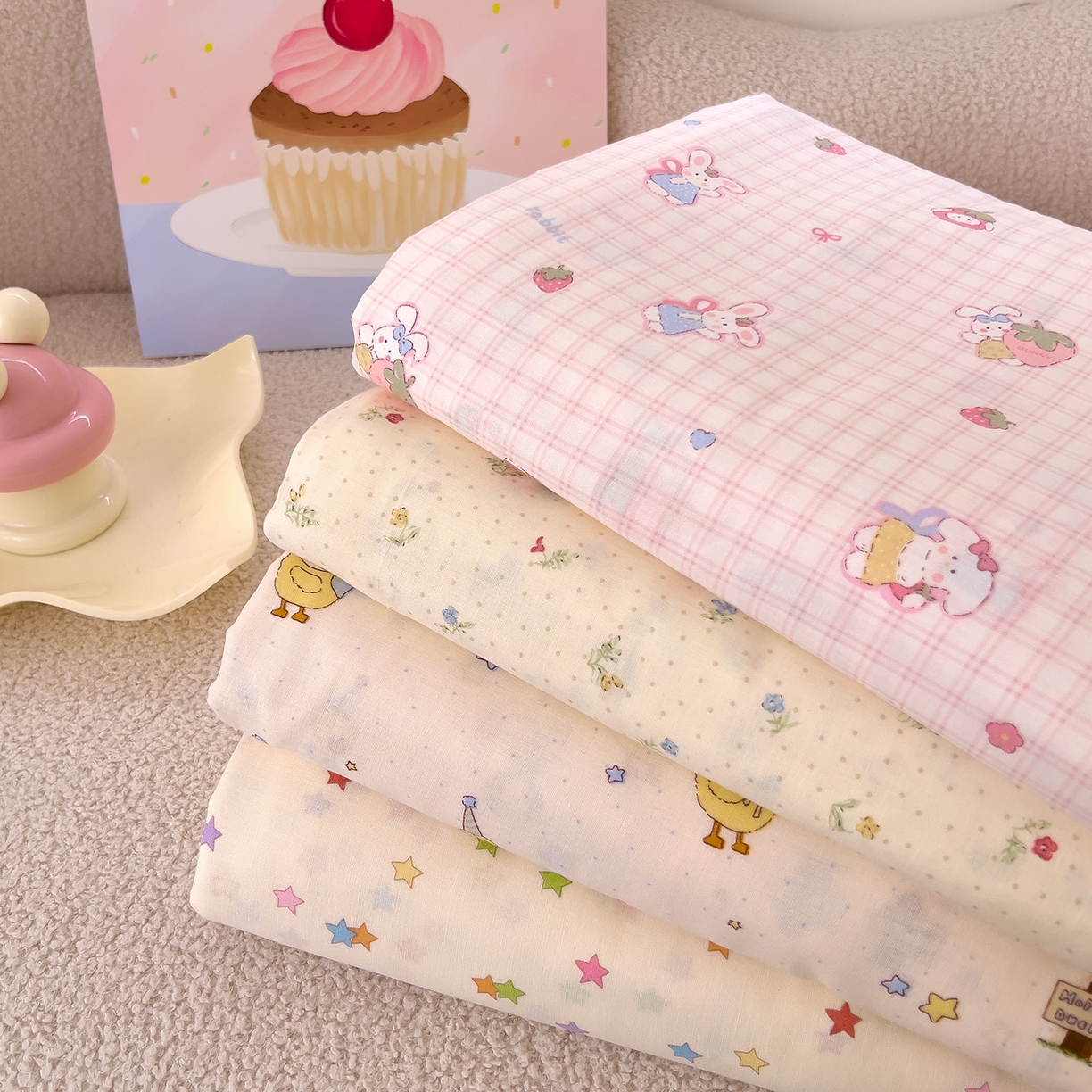 91家纺网 家纺一手货源 找家纺 （总）DoDo 兜兜 2026新款全棉纯棉小温暖双层纱单被套单品被套被套单件（可定做尺寸）