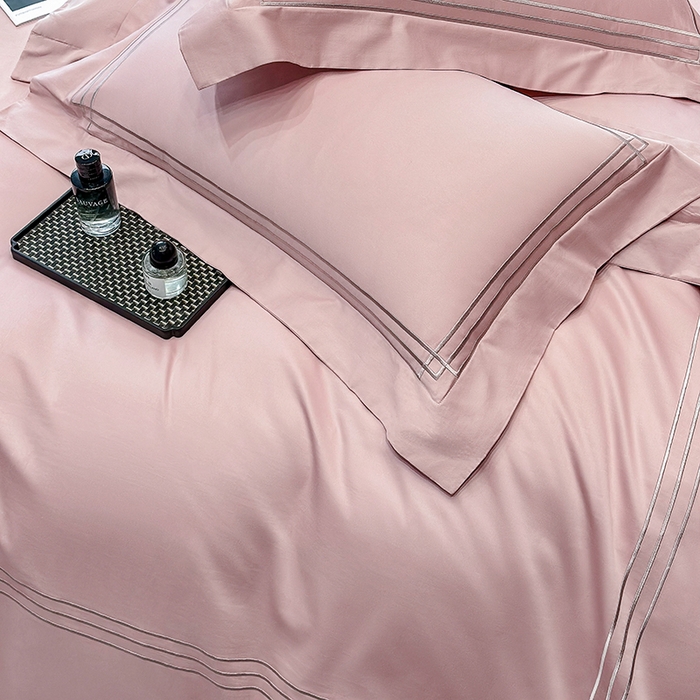 91家纺网 家纺一手货源 找家纺 星蕴家纺 2026新款100s贡缎长绒棉四件套-简爱 简爱-可可粉