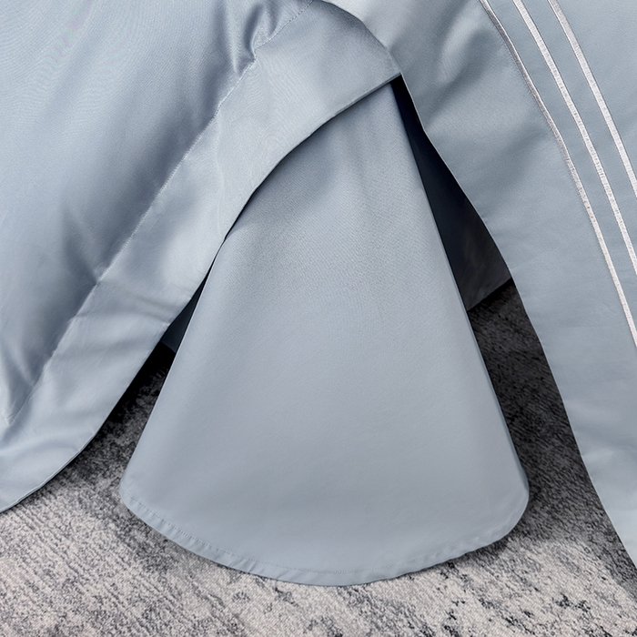 91家纺网 家纺一手货源 找家纺 星蕴家纺 2026新款100s贡缎长绒棉四件套-简爱 简爱-云山蓝