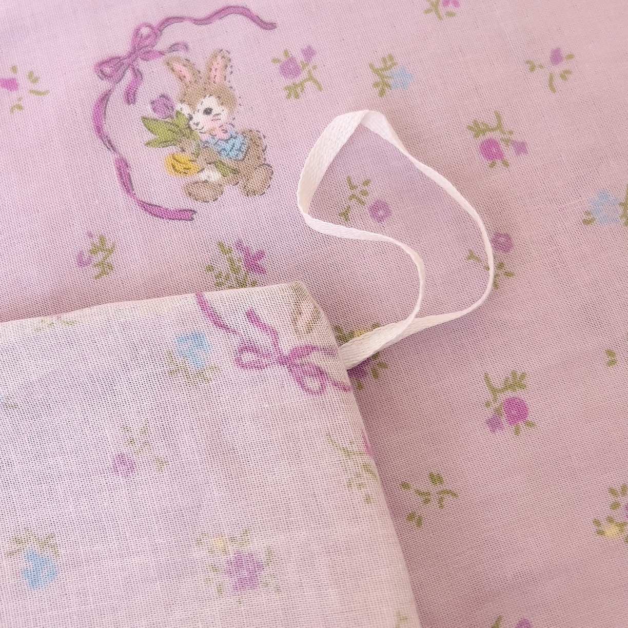 91家纺网 家纺一手货源 找家纺 DoDo 兜兜 2026新款全棉纯棉小温暖双层纱单被套单品被套被套单件（可定做尺寸） 蝴蝶兔兔