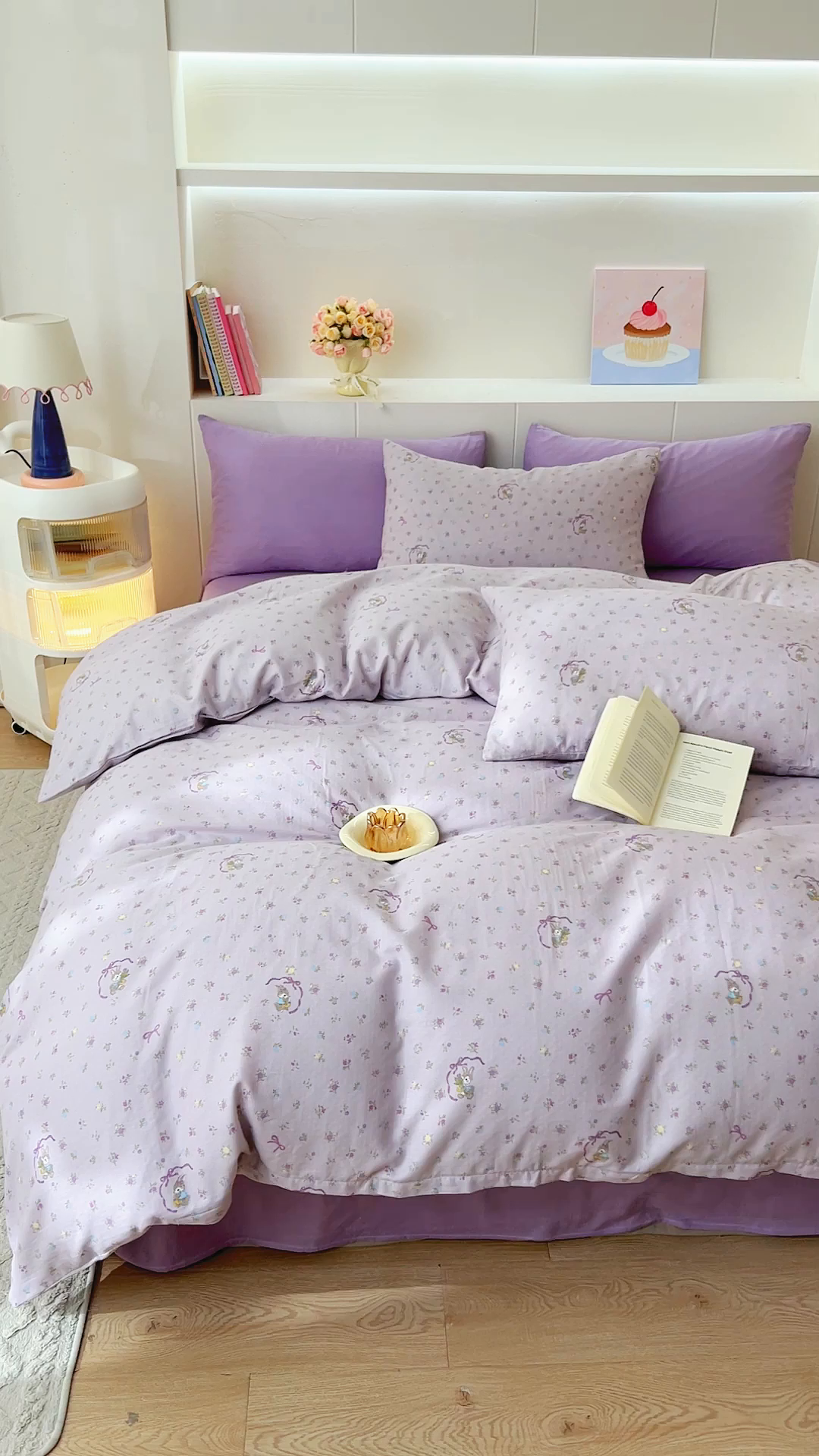 91家纺网 家纺一手货源 找家纺 DoDo 兜兜 2026新款全棉纯棉小温暖双层纱单被套单品被套被套单件（可定做尺寸） 蝴蝶兔兔