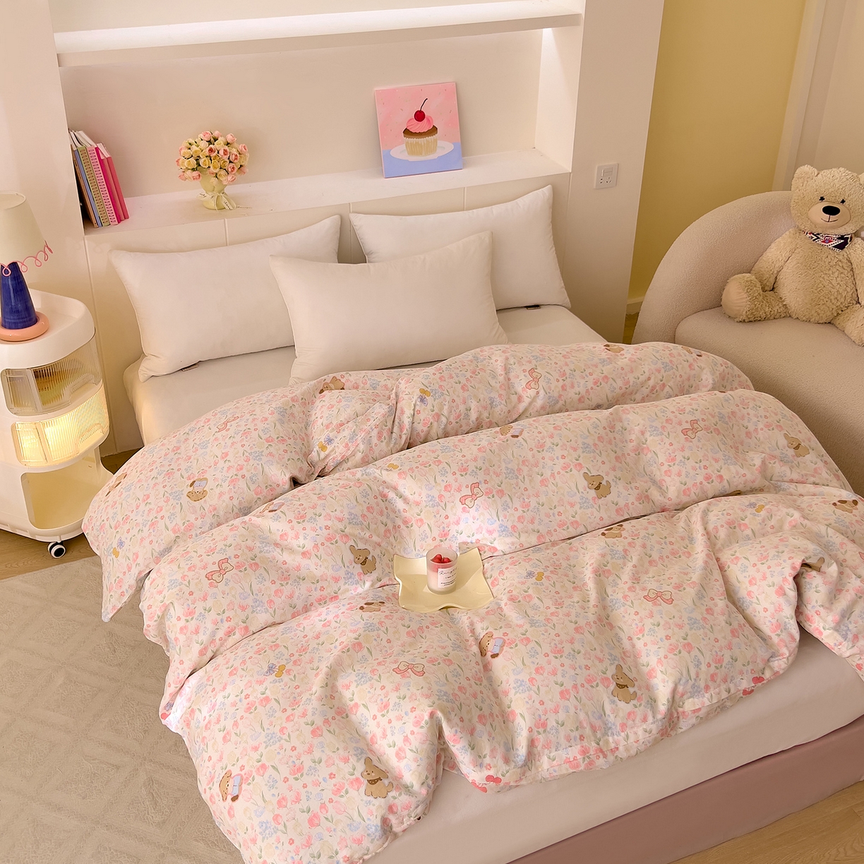 91家纺网 家纺一手货源 找家纺 DoDo 兜兜 2026新款全棉纯棉小温暖双层纱单被套单品被套被套单件（可定做尺寸） 花园小狗