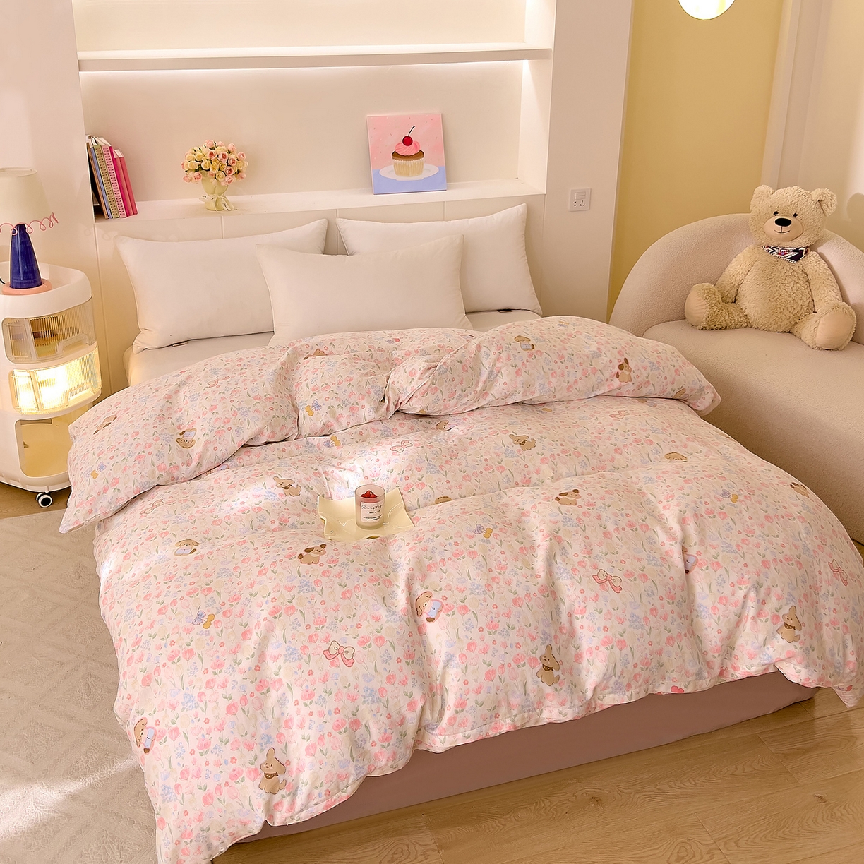 91家纺网 家纺一手货源 找家纺 DoDo 兜兜 2026新款全棉纯棉小温暖双层纱单被套单品被套被套单件（可定做尺寸） 花园小狗