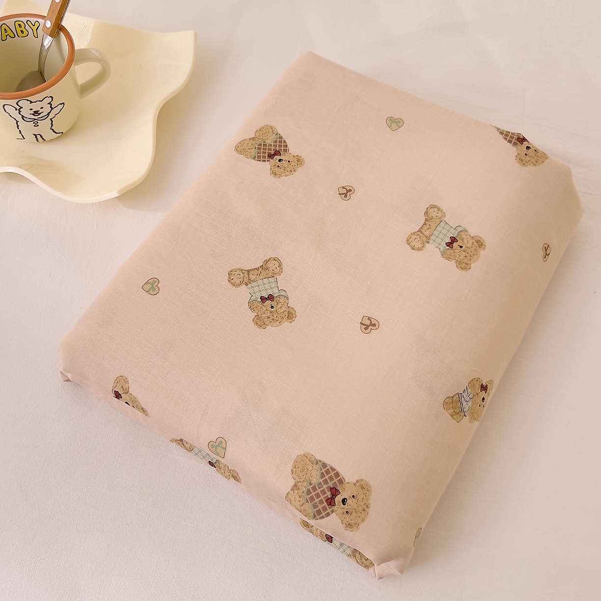 91家纺网 家纺一手货源 找家纺 DoDo 兜兜 2026新款全棉纯棉小温暖双层纱单被套单品被套被套单件（可定做尺寸） 可可熊