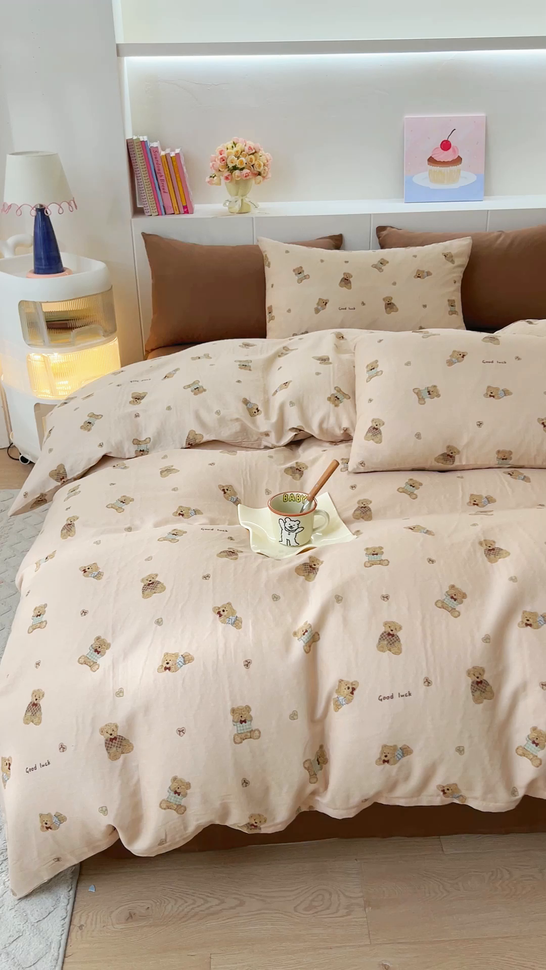 91家纺网 家纺一手货源 找家纺 DoDo 兜兜 2026新款全棉纯棉小温暖双层纱单被套单品被套被套单件（可定做尺寸） 可可熊