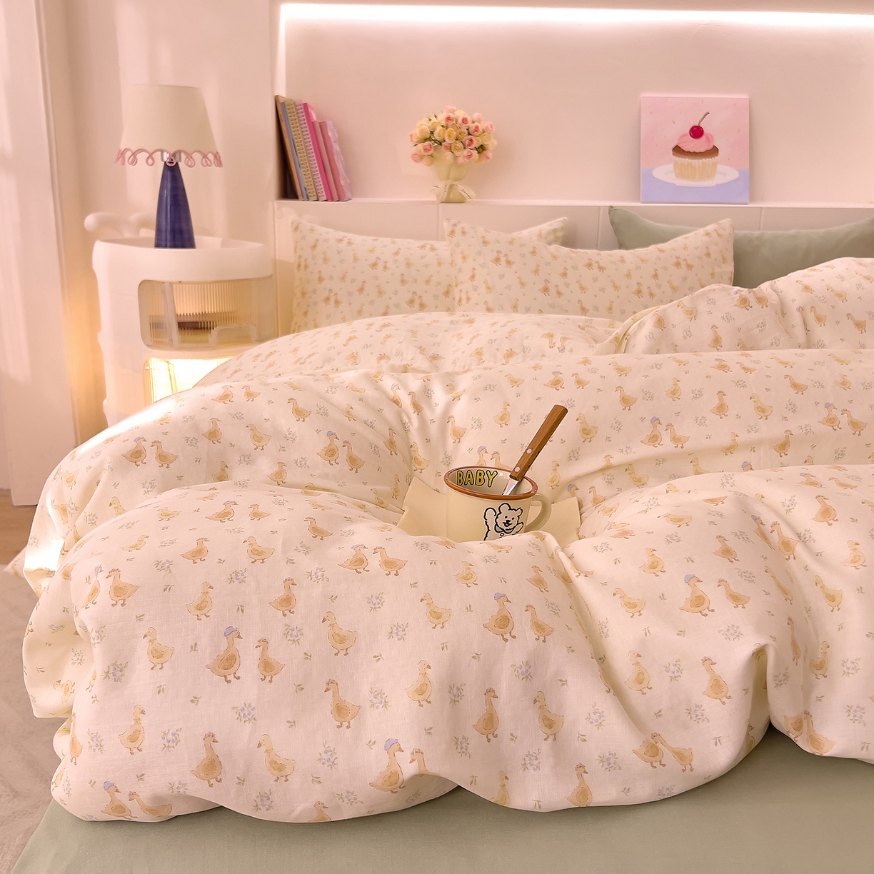 DoDo 兜兜 2026新款全棉纯棉小温暖双层纱单被套单品被套被套单件（可定做尺寸） 快乐鸭