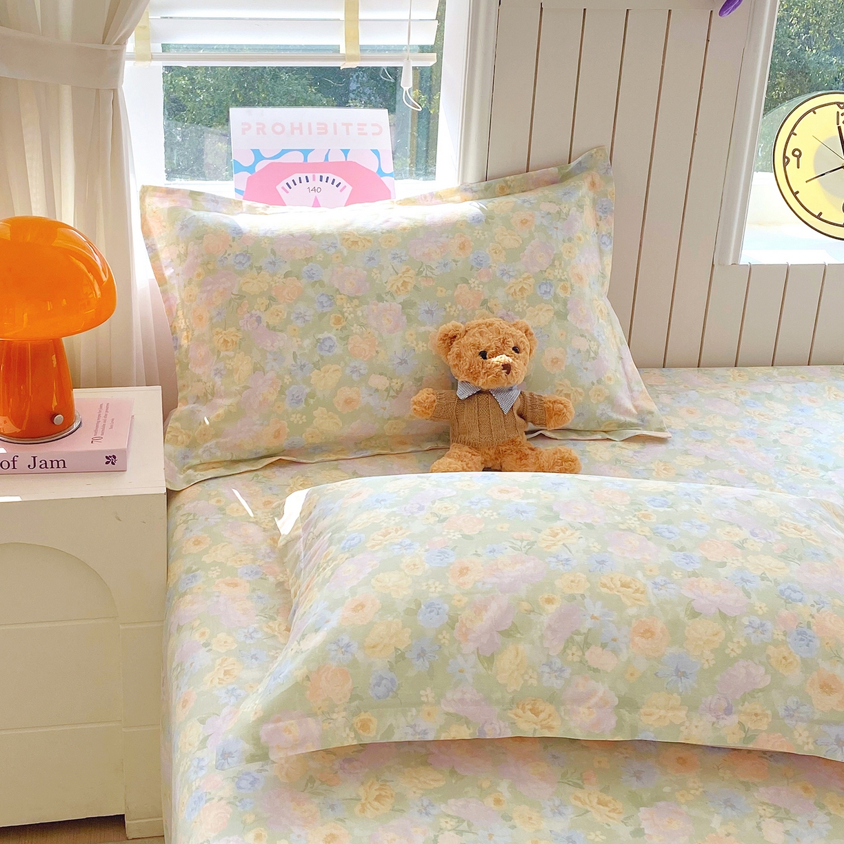 金丝兔 2026春夏新款纯棉全棉单枕套 栀子花语