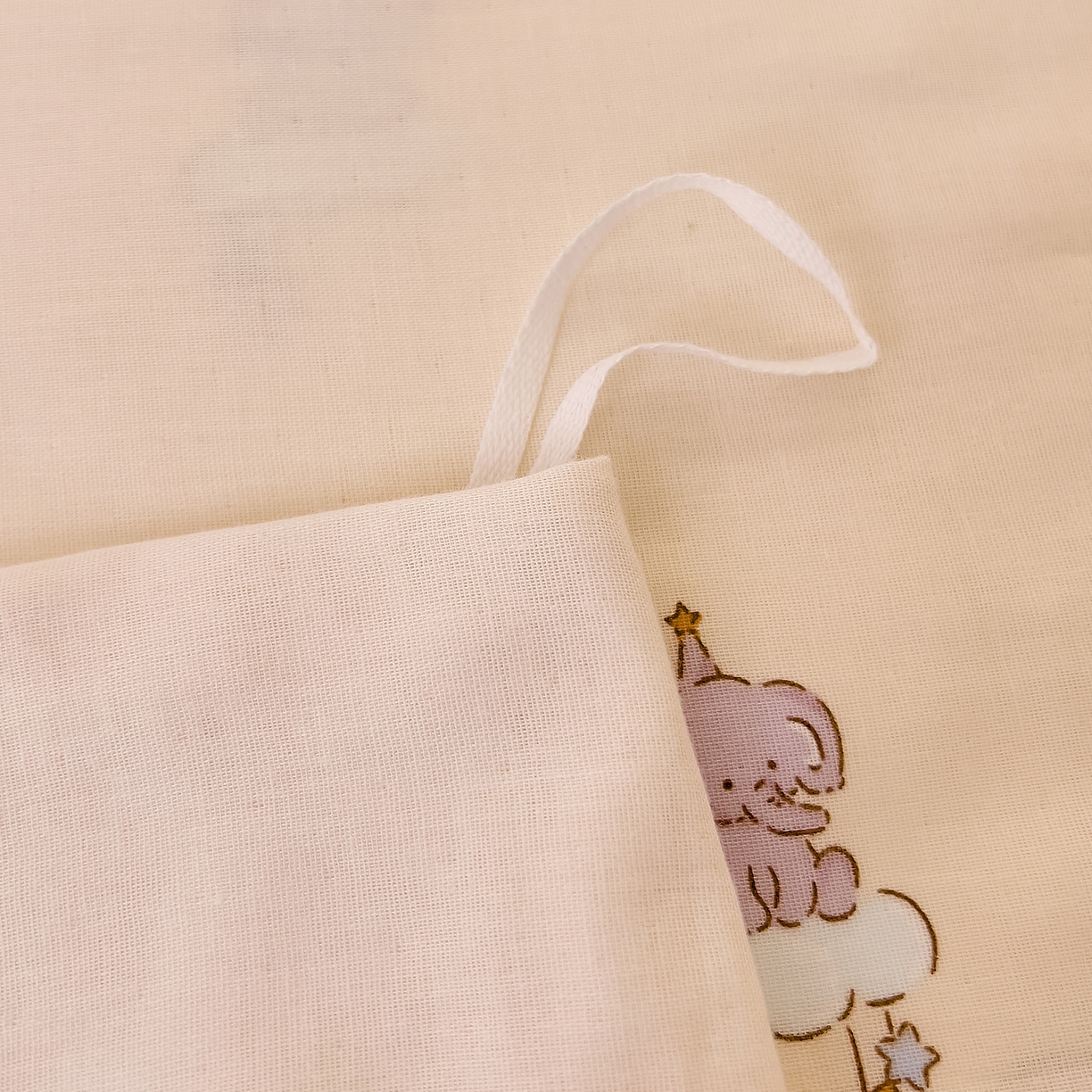 91家纺网 家纺一手货源 找家纺 DoDo 兜兜 2026新款全棉纯棉小温暖双层纱单被套单品被套被套单件（可定做尺寸） 气球小象