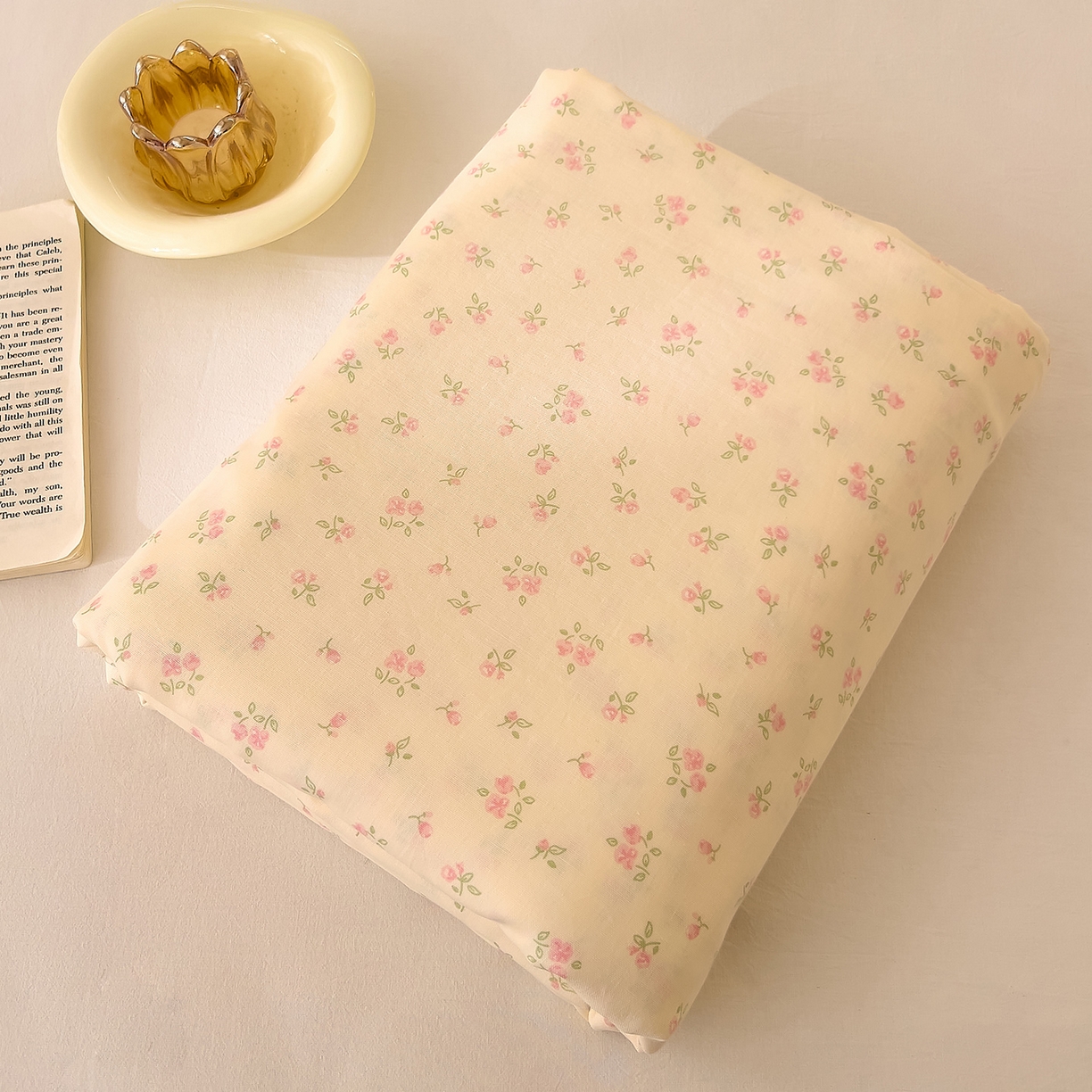 91家纺网 家纺一手货源 找家纺 DoDo 兜兜 2026新款全棉纯棉小温暖双层纱单被套单品被套被套单件（可定做尺寸） 邂逅-粉