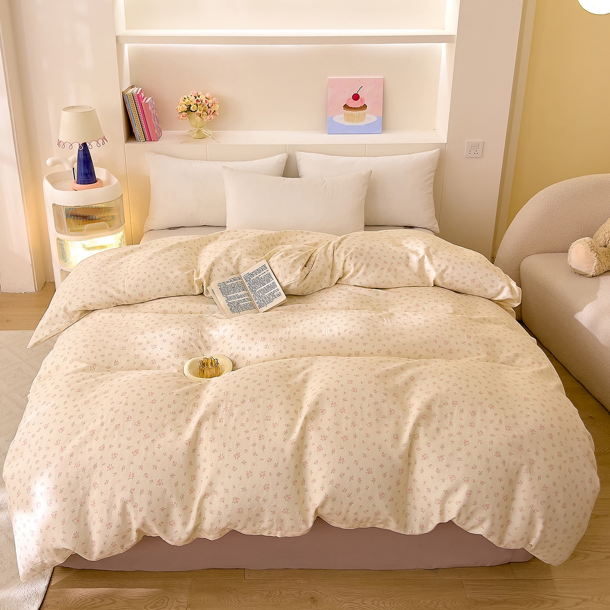 91家纺网 家纺一手货源 找家纺 DoDo 兜兜 2026新款全棉纯棉小温暖双层纱单被套单品被套被套单件（可定做尺寸） 邂逅-粉