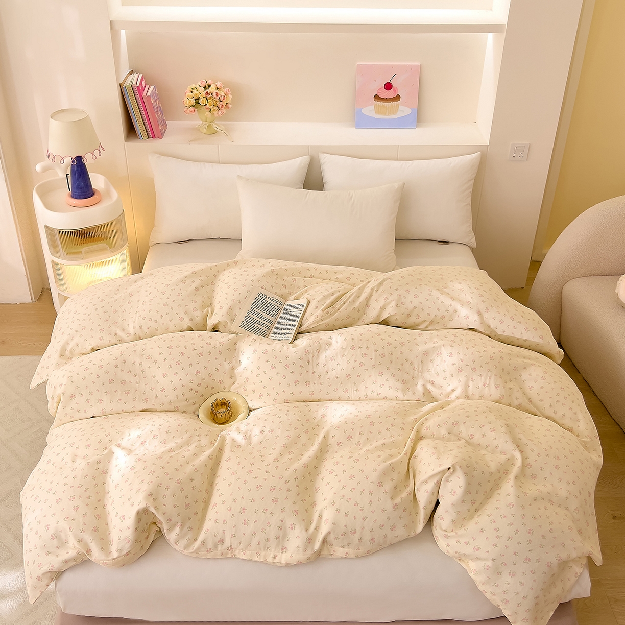 91家纺网 家纺一手货源 找家纺 DoDo 兜兜 2026新款全棉纯棉小温暖双层纱单被套单品被套被套单件（可定做尺寸） 邂逅-粉