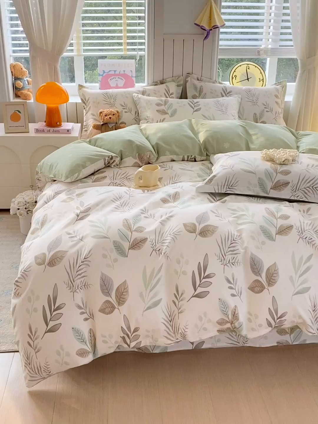 91家纺网 家纺一手货源 找家纺 （总）金丝兔 2026新款ins新疆全棉印花小清新纯棉单被套（提供买家秀和质检报告）