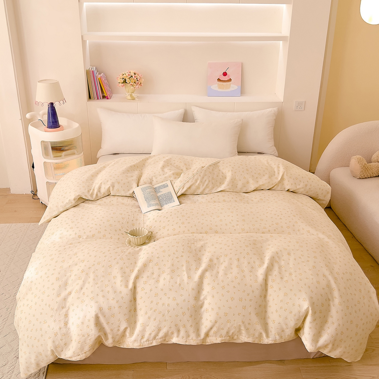 91家纺网 家纺一手货源 找家纺 DoDo 兜兜 2026新款全棉纯棉小温暖双层纱单被套单品被套被套单件（可定做尺寸） 邂逅-黄