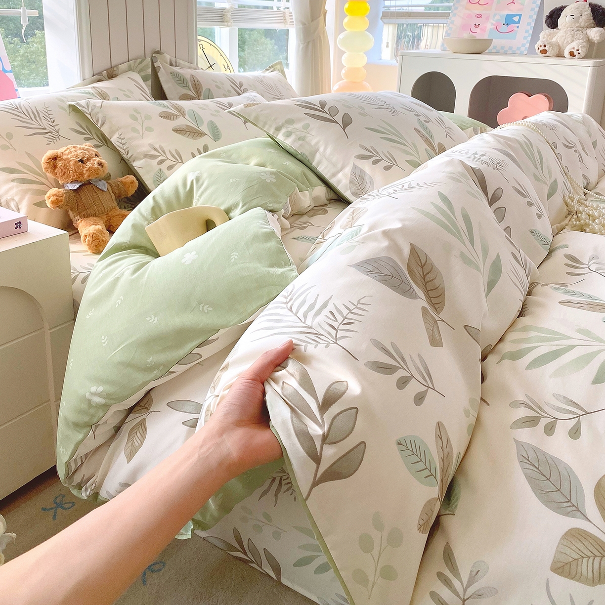 91家纺网 家纺一手货源 找家纺 金丝兔 2023新款高克重植物羊绒生态加厚磨毛印花四件套 动物乐园