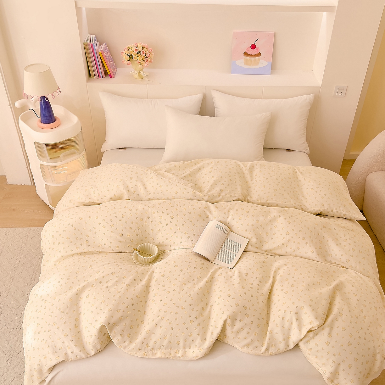 91家纺网 家纺一手货源 找家纺 DoDo 兜兜 2026新款全棉纯棉小温暖双层纱单被套单品被套被套单件（可定做尺寸） 邂逅-黄